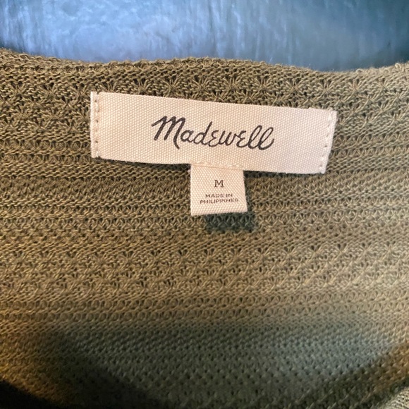 Madewell peter pan collar green button shirt - Picture 2 of 6